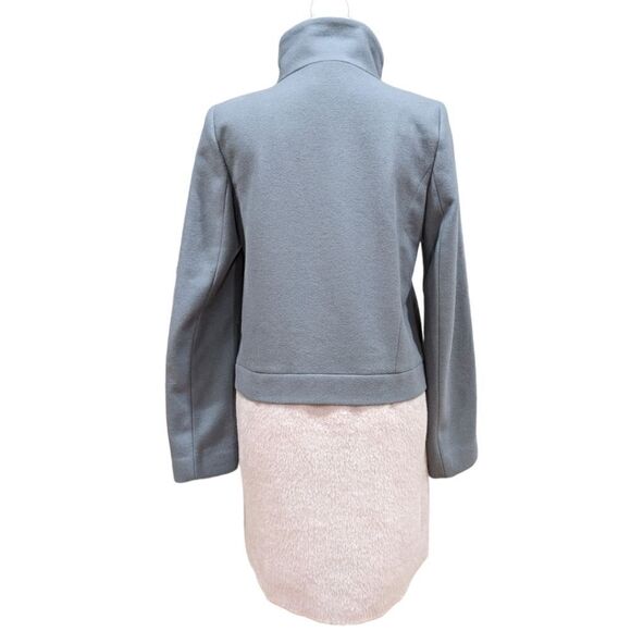 Patrizia Pepe Firenze Women's Color Block Grey & Tan Wool & Lama Coat Size EU 42 - Picture 2 of 12